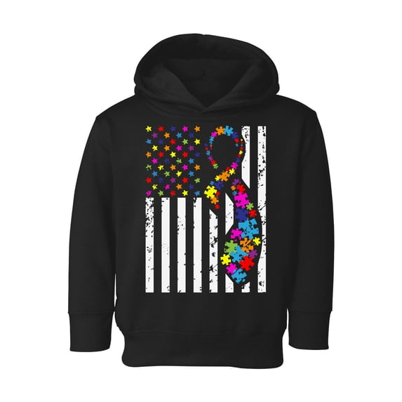 Awkward Styles Girls Boys Autism Hoodie Toddler Colorful Flag Hooded Sweatshirt for Kids