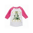 thumbnail image 1 of Awkward Styles Girls Boys Christmas T-Shirt Auto Xmas Tree Toddler Raglan Shirt, 1 of 4