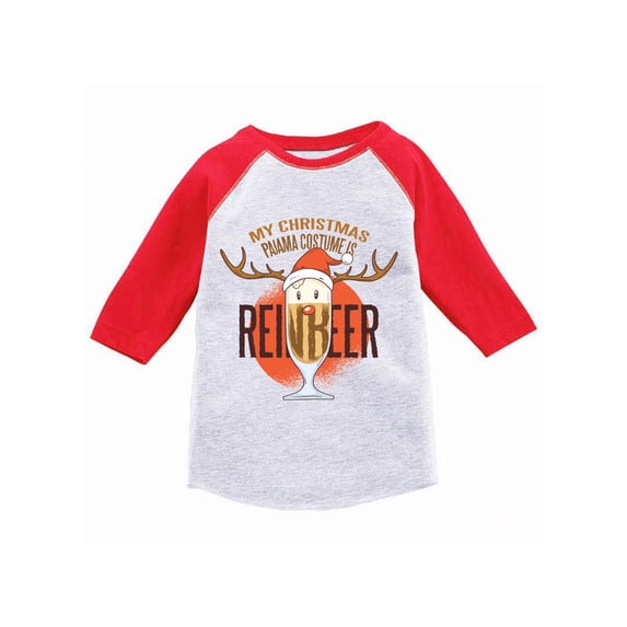 Awkward Styles Girls Boys Christmas T-Shirt Cute Xmas Reindeer Toddler Raglan Shirt