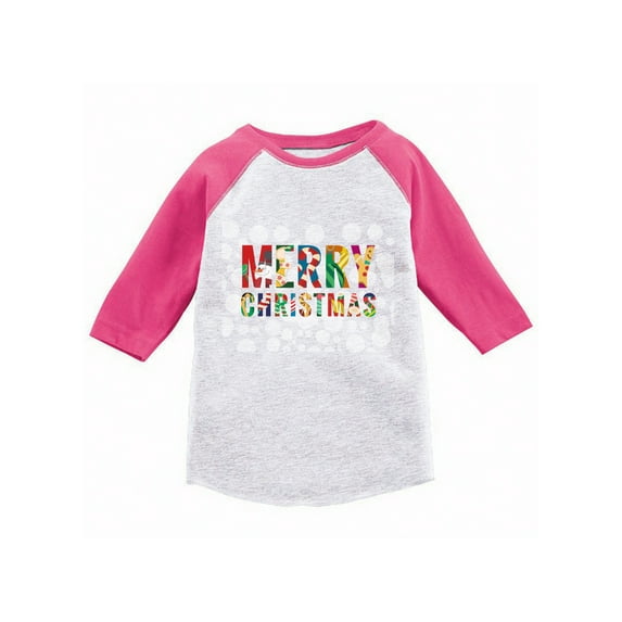 Awkward Styles Girls Boys Christmas T-Shirt Merry Xmas Toddler Raglan Shirt