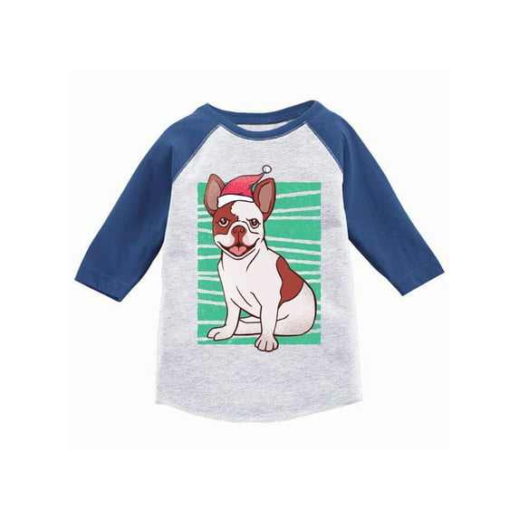 Awkward Styles Girls Boys Christmas T-Shirt Xmas Bulldog Toddler Raglan Shirt