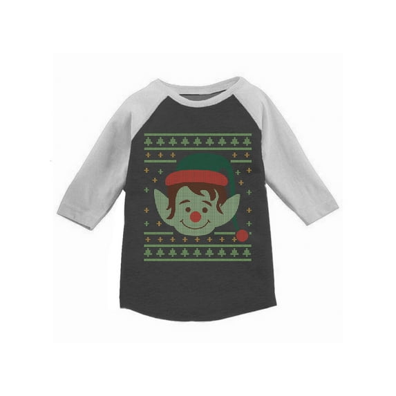 Awkward Styles Girls Boys Christmas T-Shirt Xmas Elf Raglan Shirt Kids