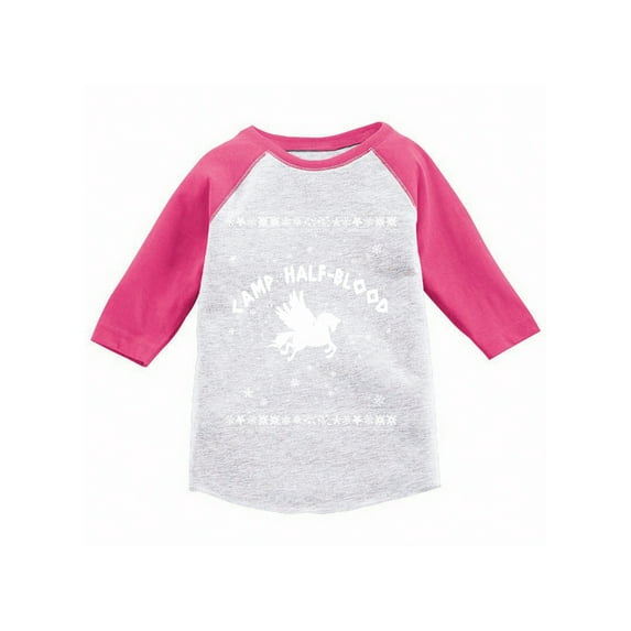 Awkward Styles Girls Boys Xmas T-Shirt Christmas Camp Half-Blood Raglan Shirt Kids