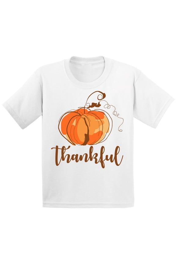 Girls Thanksgiving Shirts Kids Thankful T-shirt
