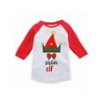 thumbnail image 1 of Awkward Styles Girls Xmas T-Shirt Christmas Sister Elf Toddler Raglan Shirt, 1 of 4