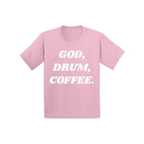Awkward Styles God Drum Coffee Toddler Shirt Jesus Shirt for Kids T Shirt for Boys Christian Shirts for Girls Religious T-Shirt Christian Gifts Christ Clothes God Drum Coffee T-Shirt for Toddlers