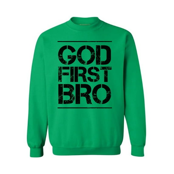 Awkward Styles God First Bro Crewneck Christian Crewneck for Her Jesus Clothes Jesus Crewneck for Women Jesus Sweater for Men Christian Gifts God First Bro Outfit for Men and Women