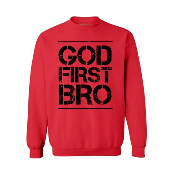Awkward Styles God First Bro Crewneck Christian Crewneck for Her Jesus Clothes Jesus Crewneck for Women Jesus Sweater for Men Christian Gifts God First Bro Outfit for Men and Women