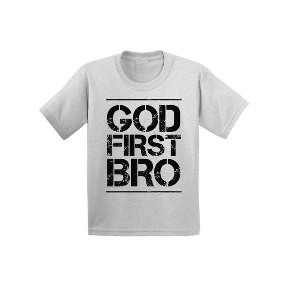 Awkward Styles God First Bro Infant Shirts Jesus Shirt for Kids Christian T Shirt for Boys Shirts for Girls Jesus T-Shirt for Children Christian Gifts Christ Clothes God First Bro Shirt for Kids