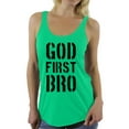 thumbnail image 1 of Awkward Styles God First Bro Racerback Tank Top for Women Christian Clothes for Ladies Jesus Womens Racerback Tank Top Jesus Clothing Jesus Tanks T Shirt for Her God First Bro Ladies Shirt, 1 of 4