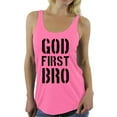thumbnail image 1 of Awkward Styles God First Bro Racerback Tank Top for Women Christian Clothes for Ladies Jesus Womens Racerback Tank Top Jesus Clothing Jesus Tanks T Shirt for Her God First Bro Ladies Shirt, 1 of 4