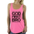thumbnail image 1 of Awkward Styles God First Bro Racerback Tank Tops for Women Christian Clothes for Ladies Jesus Womens Racerback Tank Top Jesus Clothing Jesus Tanks T Shirt for Her God First Bro Ladies Shirt, 1 of 4