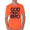 thumbnail image 1 of Awkward Styles God First Bro T-Shirt for Men Christian Mens Shirts Christian Clothes for Men Jesus Christ is the Lord Christian Birthday Gifts Jesus Shirts Jesus Clothing God First Bro Mens Shirt, 1 of 4