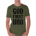 thumbnail image 1 of Awkward Styles God First Bro T Shirt for Men Christian Mens Shirts Christian Clothes for Men Jesus Christ is the Lord Christian Birthday Gifts Jesus Shirts Jesus Clothing God First Bro Mens Shirt, 1 of 4