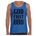thumbnail image 1 of Awkward Styles God First Bro Tank Top Shirt for Men Christian Mens Tanks Clothes for Men Jesus Christ is the Lord Christian Birthday Gifts Jesus Shirts Jesus Clothing God First Bro Mens Shirt, 1 of 4