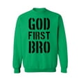 thumbnail image 1 of Awkward Styles God First Bro Unisex Crewneck Christian Crewneck for Her Jesus Clothes Jesus Crewneck for Women Jesus Sweater for Men Christian Gifts God First Bro Outfit for Men and Women, 1 of 5