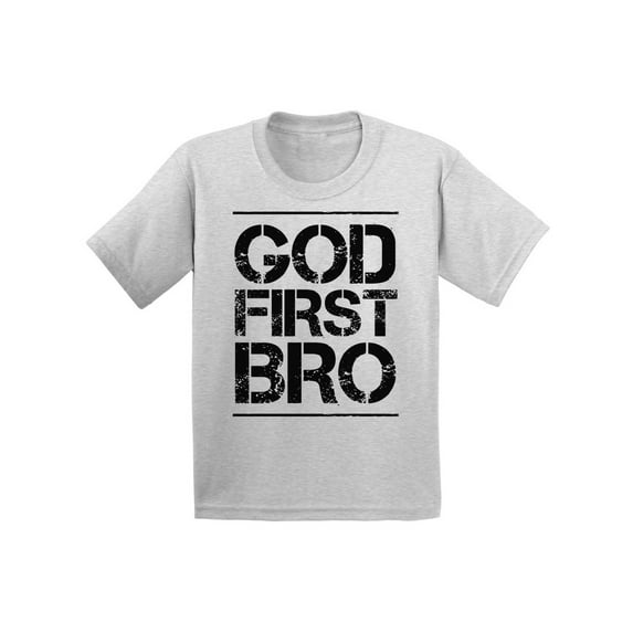 Awkward Styles God First Bro Youth T Shirt Christian T-Shirt for Boys Christian Shirts for Girls Jesus T-Shirt for Children Gifts Jesus Clothing for Children God First Bro T-Shirt for Kids
