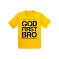 thumbnail image 1 of Awkward Styles God First Bro Youth T Shirt Christian T-Shirt for Boys Christian Shirts for Girls Jesus T-Shirt for Children Gifts Jesus Clothing for Children God First Bro T-Shirt for Kids, 1 of 4