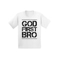 thumbnail image 1 of Awkward Styles God First Bro Youth T Shirt Christian T-Shirt for Boys Christian Shirts for Girls Jesus T-Shirt for Children Gifts Jesus Clothing for Children God First Bro T-Shirt for Kids, 1 of 4