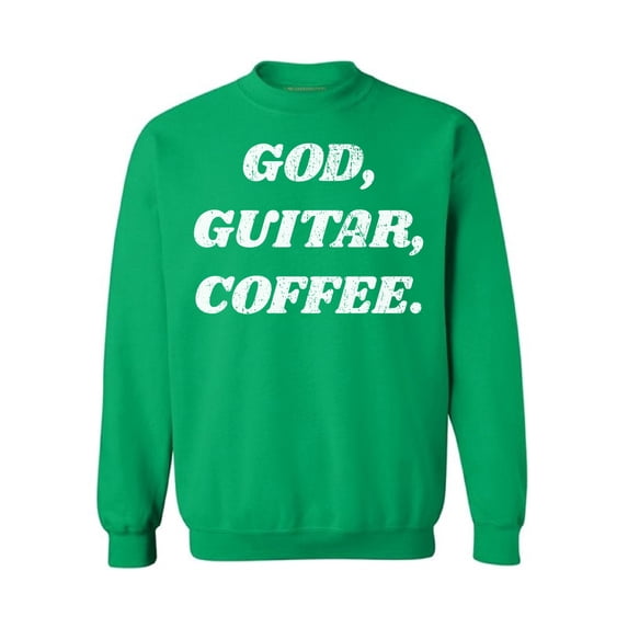Awkward Styles God Guitar Coffee Sweatshirt Christian Sweatshirt for Her Religious Collection Guitar Crewneck for Women Coffee Sweater for Men Christian Gifts God Guitar Coffee Outfit God Sweater