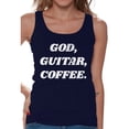 thumbnail image 1 of Awkward Styles God Guitar Coffee Tank Top for Women Christian Clothes Religious Womens T-Shirt Christian Gifts God Tank Top Guitar Clothing Jesus T Shirt for Her God Guitar Coffee Ladies Shirt, 1 of 4