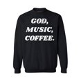 thumbnail image 1 of Awkward Styles God Music Coffee Unisex Sweatshirt Christian Sweatshirt for Her Religious Collection Music Crewneck for Women Coffee Sweater for Men Christian Gifts God Music Coffee Outfit God Sweater, 1 of 5