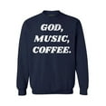 thumbnail image 1 of Awkward Styles God Music Coffee Unisex Sweatshirt Christian Sweatshirt for Her Religious Collection Music Crewneck for Women Coffee Sweater for Men Christian Gifts God Music Coffee Outfit God Sweater, 1 of 5