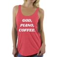 thumbnail image 1 of Awkward Styles God Piano Coffee Racerback Tank Top for Women Christian Clothes for Ladies Religious Womens Racerback Tank Top Piano Clothing God Tanks T Shirt for Her God Piano Coffee Ladies Shirt, 1 of 4
