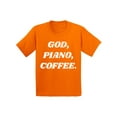 thumbnail image 1 of Awkward Styles God Piano Coffee Youth T Shirt Christian T Shirt for Boys Christian Shirts for Girls Religious T-Shirt for Children Christian Gifts Jesus Clothes God Piano Coffee T-Shirt for Kids, 1 of 4