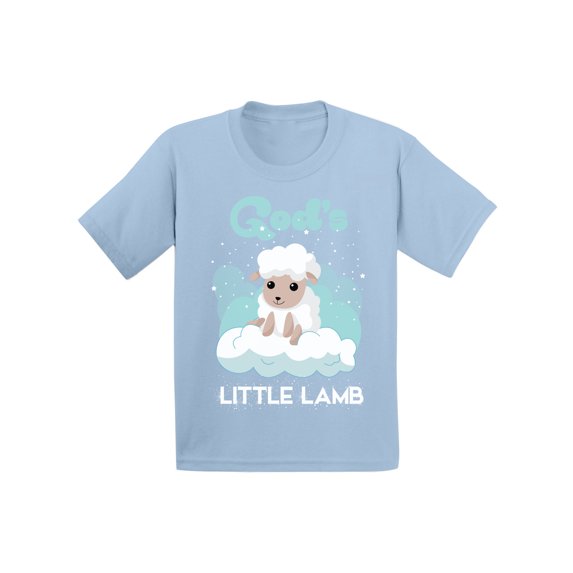 Awkward Styles God's Little Lamb Infant Shirt Cute Baptism Gifts Kids Religious Tshirts Christian Shirts for Boys Christian Shirts for Girls Gifts for God Lover Religious Holiday God T shirt for Kids