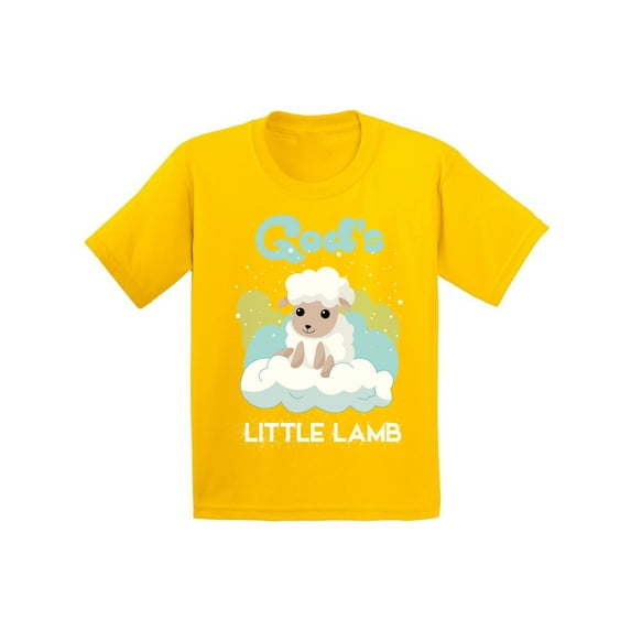 Awkward Styles God's Little Lamb Youth Shirt Birthday Gifts for God Lover Kids Religious Tshirt Cute God Shirts for Boys Cute God Shirts for Girls Christian Gifts for Kids Religious Holiday