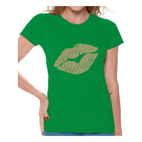 Awkward Styles Gold Lips Shirt Retro 80s Gold Lips T Shirt 80s Shirt 80s T Shirt Retro Vintage 80s Costume 80s Clothes for Women 80s Outfit 80s Party Girl Shirt 80s Accessories