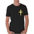 thumbnail image 1 of Awkward Styles Golden Cross Shirt for Men Christian Mens Shirts Christian Cross Clothes for Men Jesus Christ is the Lord Christian Cross Birthday Gifts Jesus Shirts Jesus Clothing Cross Mens Shirt, 1 of 4