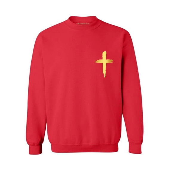 Awkward Styles Golden Cross Unisex Crewnecks Christian Crewneck for Her Cross Clothes Collection Jesus Cross Crewneck for Women Jesus Sweater for Men Christian Gifts Cross Outfit for Men and Women