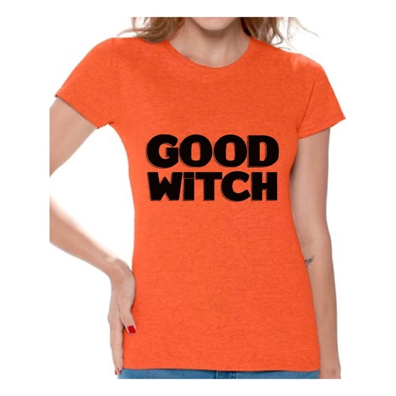 Awkward Styles Good Witch Shirt Halloween Witch Tshirt Funny Halloween Shirts for Women Dia de los Muertos T Shirt Halloween Themed Holiday Shirts Day of the Dead Gifts for Her Trick or Treat Gifts