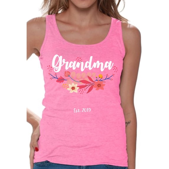 Awkward Styles Grandma 2019 Tanks for Ladies Grandma Clothes for Mom Pregnancy Reveal Womens Tank Top Pregnancy Reveal Gifts for Her Grandma Shirts Pregnancy Collection Pregnancy Announcement T Shirt