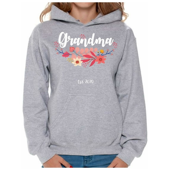 Awkward Styles Grandma 2020 Hooded Sweater for Women Grandma Clothes Pregnancy Reveal Women's Sweatshirt Pregnancy Reveal Gifts Grandma Hoodie Pregnancy Collection Pregnancy Announcement Sweater