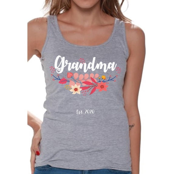 Awkward Styles Grandma 2020 Tanks for Ladies Grandma Clothes for Mom Pregnancy Reveal Womens Tank Top Pregnancy Reveal Gifts for Her Grandma Shirts Pregnancy Collection Pregnancy Announcement T Shirt