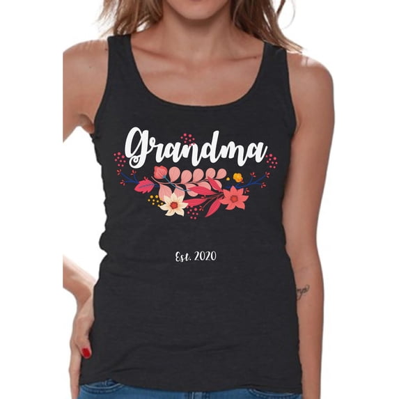 Awkward Styles Grandma 2020 Tanks for Ladies Grandma Clothes for Mom Pregnancy Reveal Womens Tank Top Pregnancy Reveal Gifts for Her Grandma Shirts Pregnancy Collection Pregnancy Announcement T Shirt