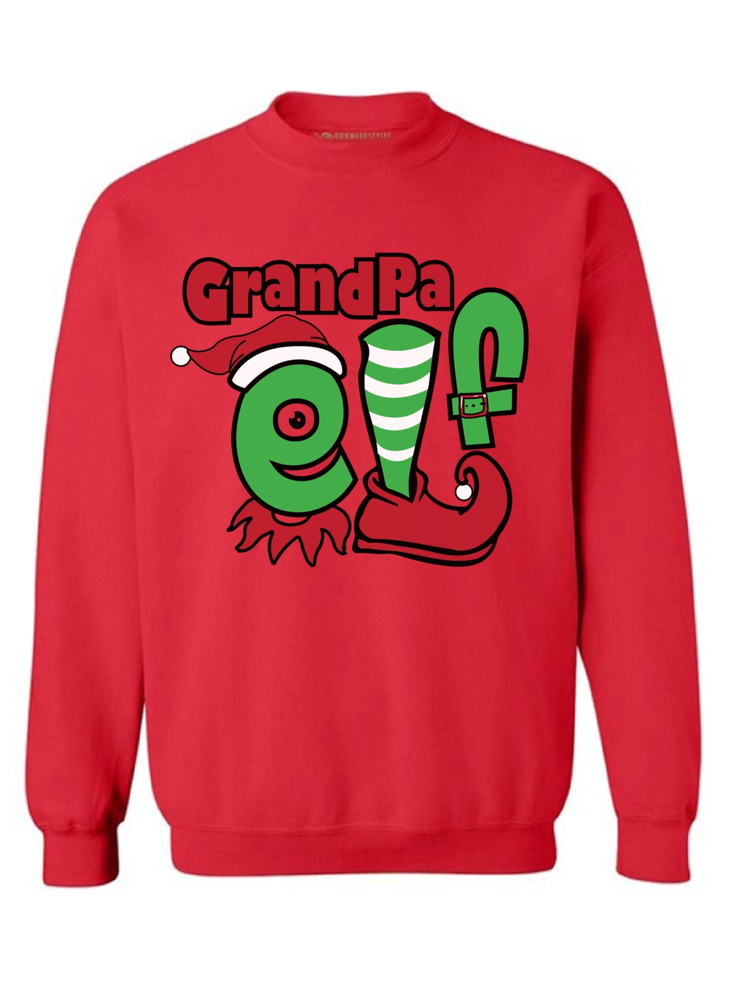 Awkward Styles Grandpa Elf Christmas Sweatshirt Family Elf Christmas ...