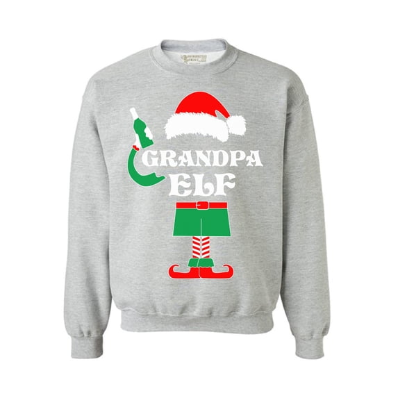 Awkward Styles Grandpa Elf Christmas Sweatshirt Funny Elf Christmas Sweater Elf Suit Christmas Sweater Grandpa Elf Christmas Holiday Sweatshirt Christmas Gift Idea for Grandparents