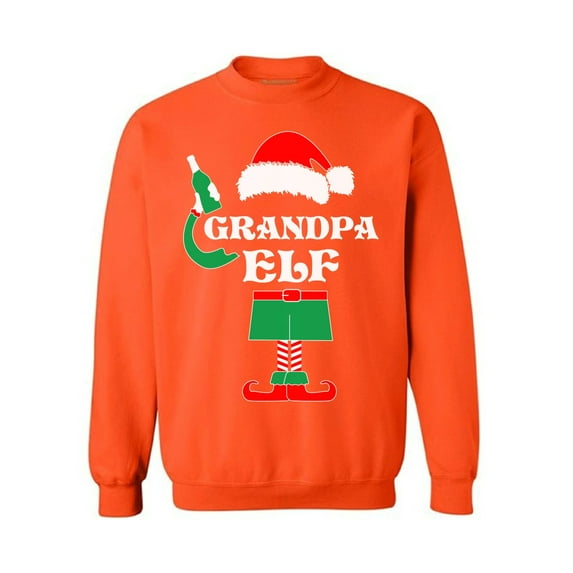 Awkward Styles Grandpa Elf Christmas Sweatshirt Funny Elf Christmas Sweater Elf Suit Christmas Sweater Grandpa Elf Christmas Holiday Sweatshirt Christmas Gift Idea for Grandparents