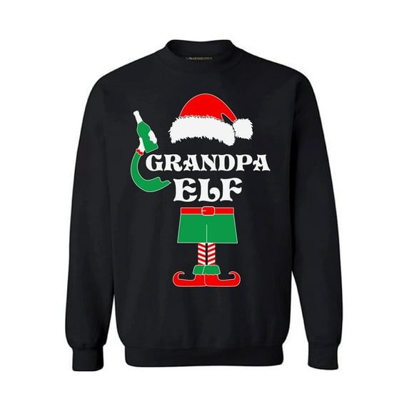 Awkward Styles Grandpa Elf Christmas Sweatshirt Funny Elf Christmas Sweater Elf Suit Christmas Sweater Grandpa Elf Christmas Holiday Sweatshirt Christmas Gift Idea for Grandparents