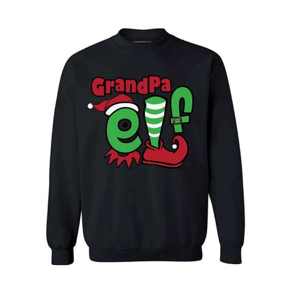 Awkward Styles Grandpa Elf Sweashirt Christmas Elf Sweater Christmas Sweater Men Matching Family Christmas Pajamas Elf Suit for Granddad Funny Christmas Gifts Tacky Christmas Sweater