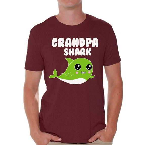 Awkward Styles Grandpa Shark T-shirt Shark Family Shirt for Men Shark Gifts for Him Matching Shark Tshirts for Family Shark Themed Party Outfit Shark Gifts for Granddad Family Vacation Shirts