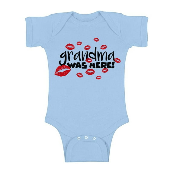 Awkward Styles Granny Baby Bodysuit Short Sleeve Grandma Was Here Romper for Kids Grandma Romper for Boys One Piece Top for Girls Grandma Was Here Romper Granny Gifts for Little One Grandma Clothing