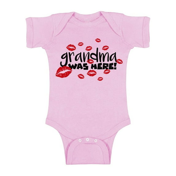 Awkward Styles Granny Baby Bodysuit Short Sleeve Grandma Was Here Romper for Kids Grandma Romper for Boys One Piece Top for Girls Grandma Was Here Romper Granny Gifts for Little One Grandma Clothing