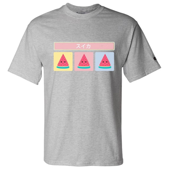Awkward Styles Graphic Tees for Men Women - Watermelon Kawaii T-Shirt - Printed on Champion Shirt