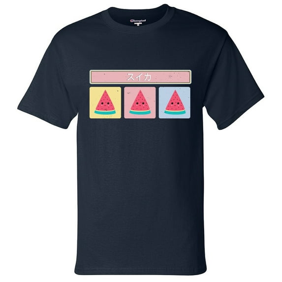 Awkward Styles Graphic Tees for Men Women - Watermelon Kawaii T-Shirt - Printed on Champion Shirt