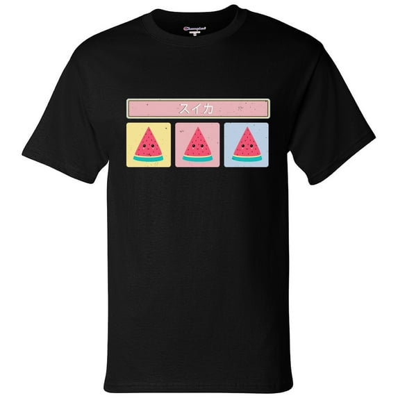 Awkward Styles Graphic Tees for Men Women - Watermelon Kawaii T-Shirt - Printed on Champion Shirt